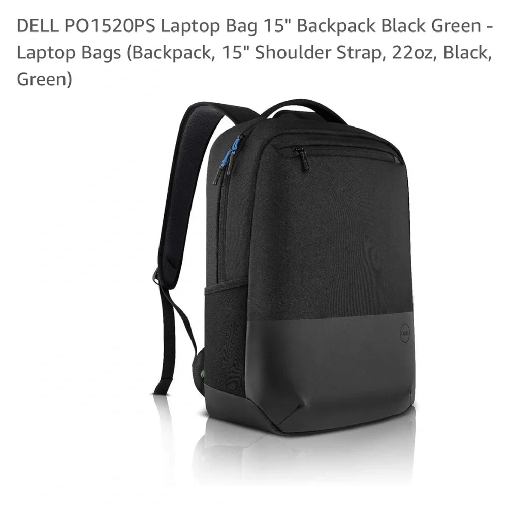 DELL Black/Gray 15 inch Laptop BackPack